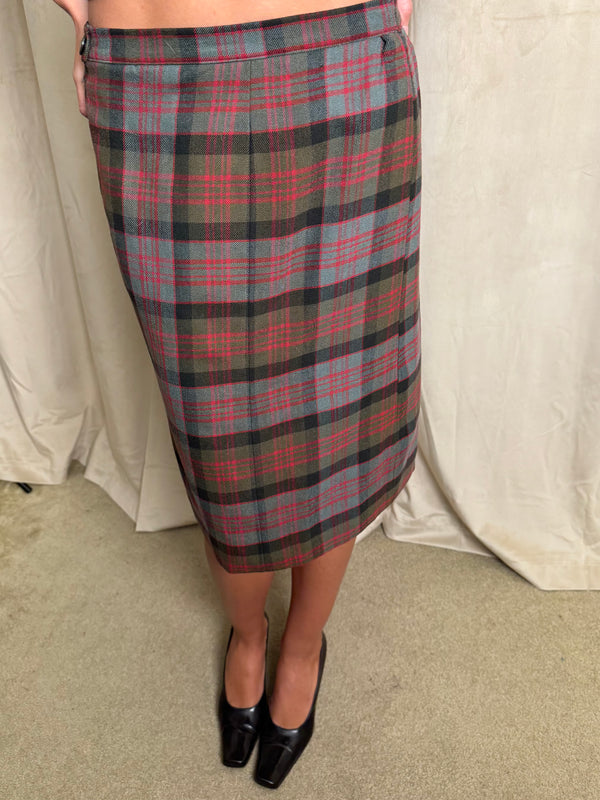 Long tartan skirt