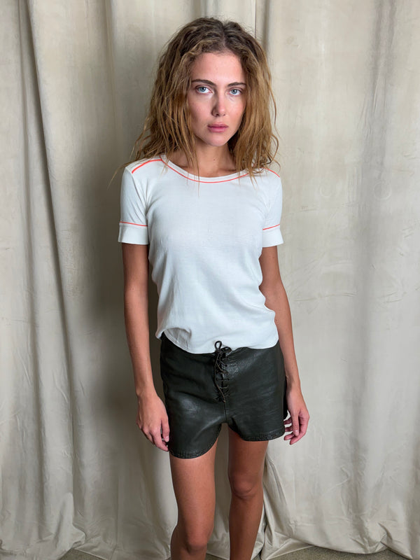 Leather shorts