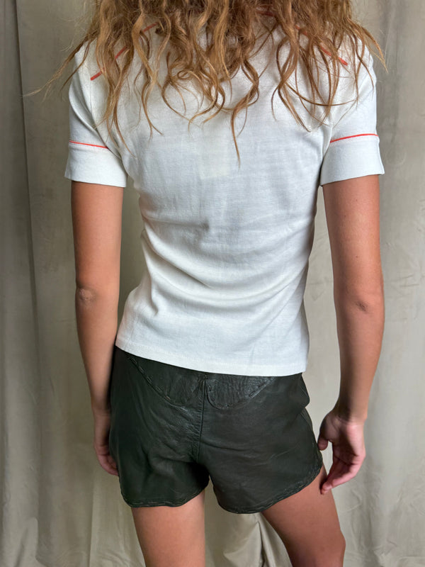 Leather shorts