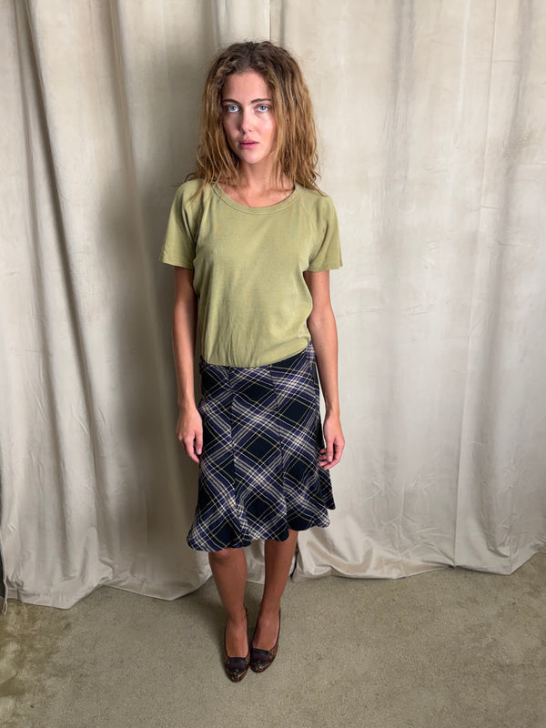 Long tartan skirt