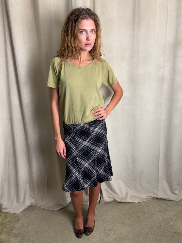 Long tartan skirt