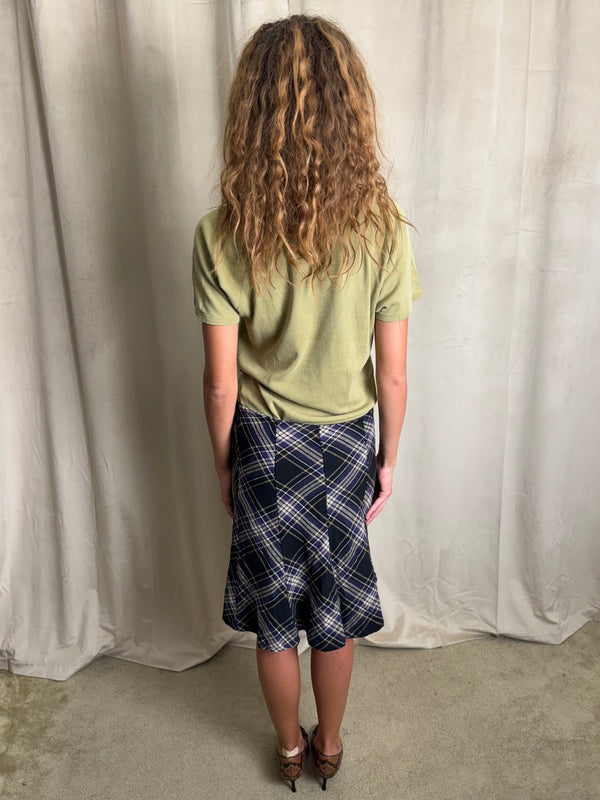 Long tartan skirt