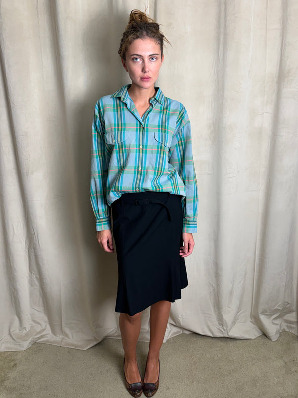 Black midi skirt
