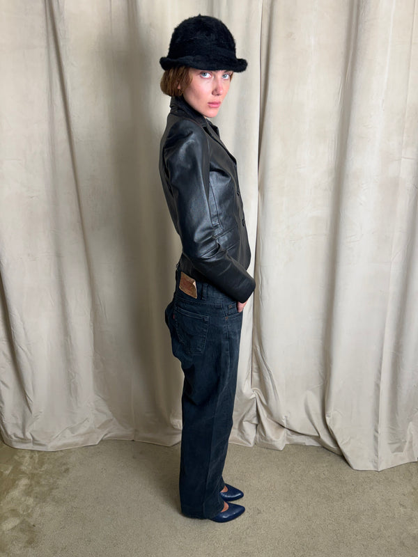 Leather blazer