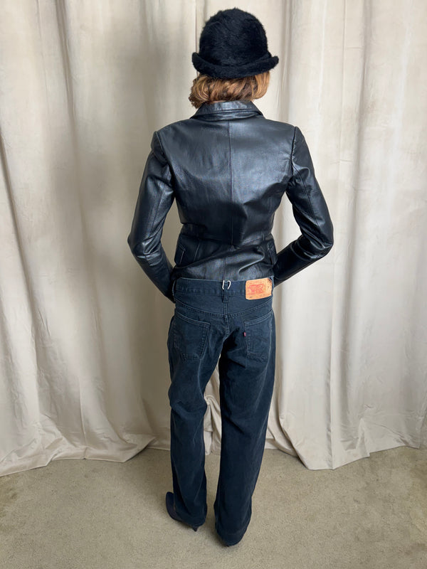 Leather blazer