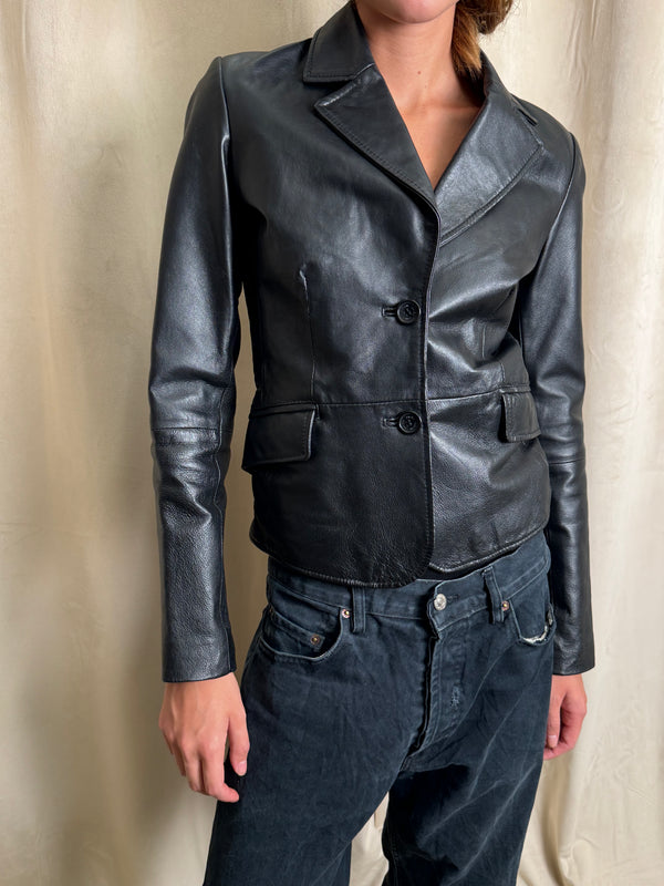 Leather blazer