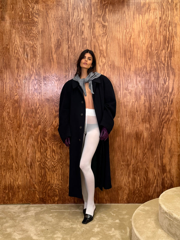 dark Blue coat with button details