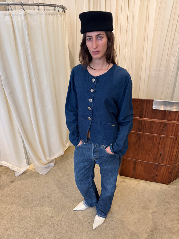 Linen officer jacket