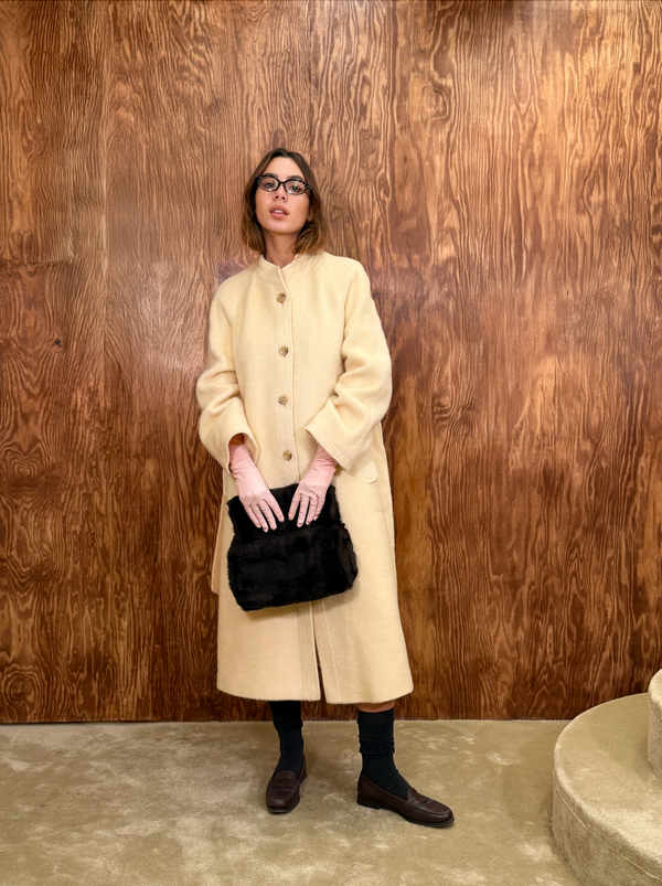 Butter Yellow Wool Coat