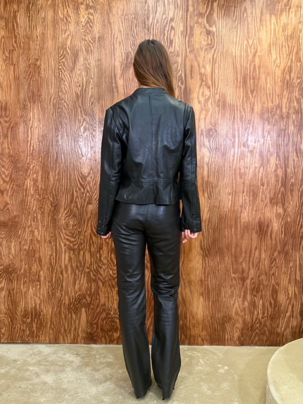 Black Fitted Leather Jacket