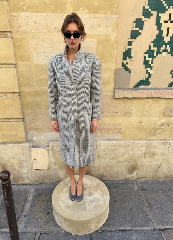 Grey wool coat
