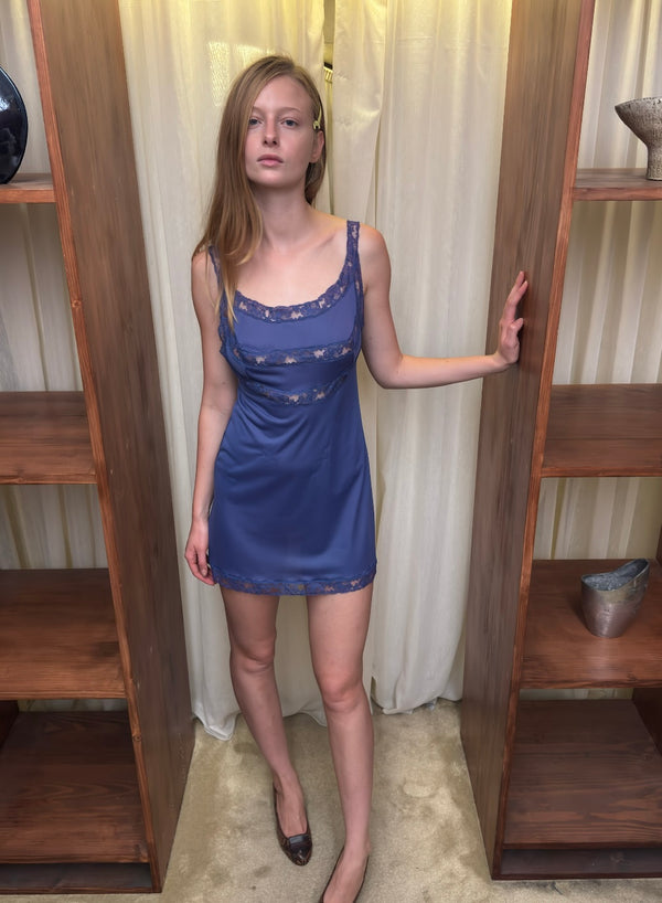 Purple slip dress