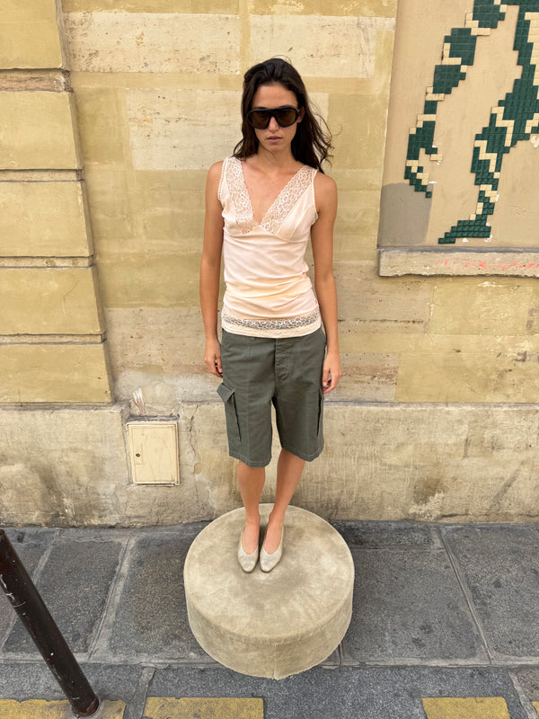 Pale slip dress