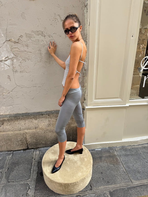 Silver halterneck top