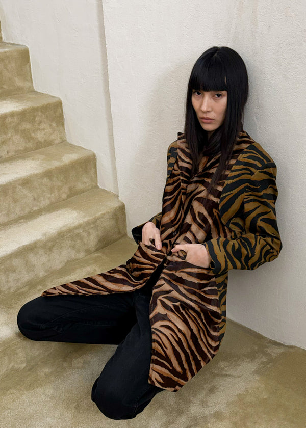 Chloe zebra print coat