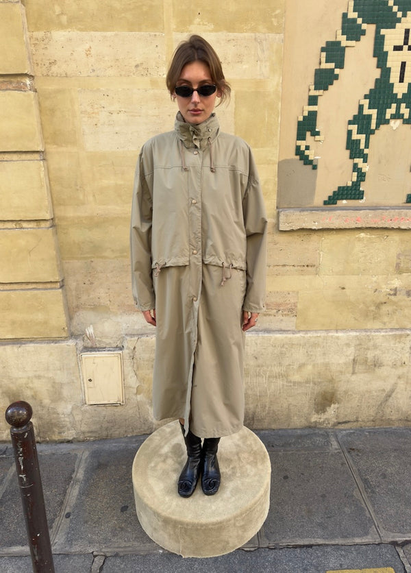 Beige raincoat
